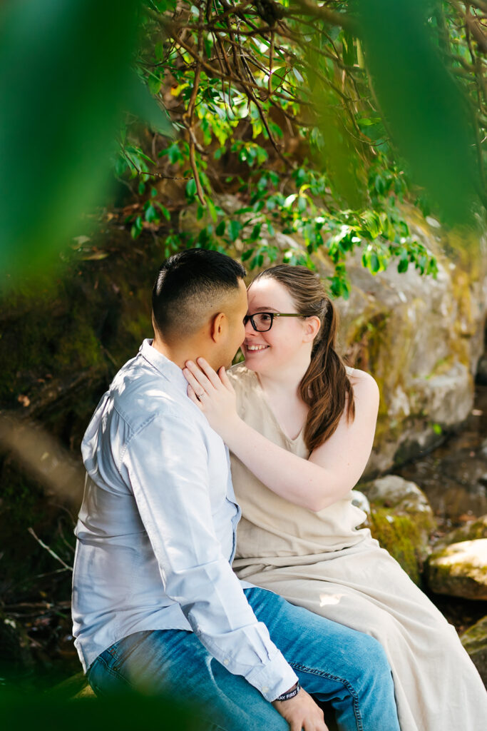 Outdoor Mountain River Couples Photo Session