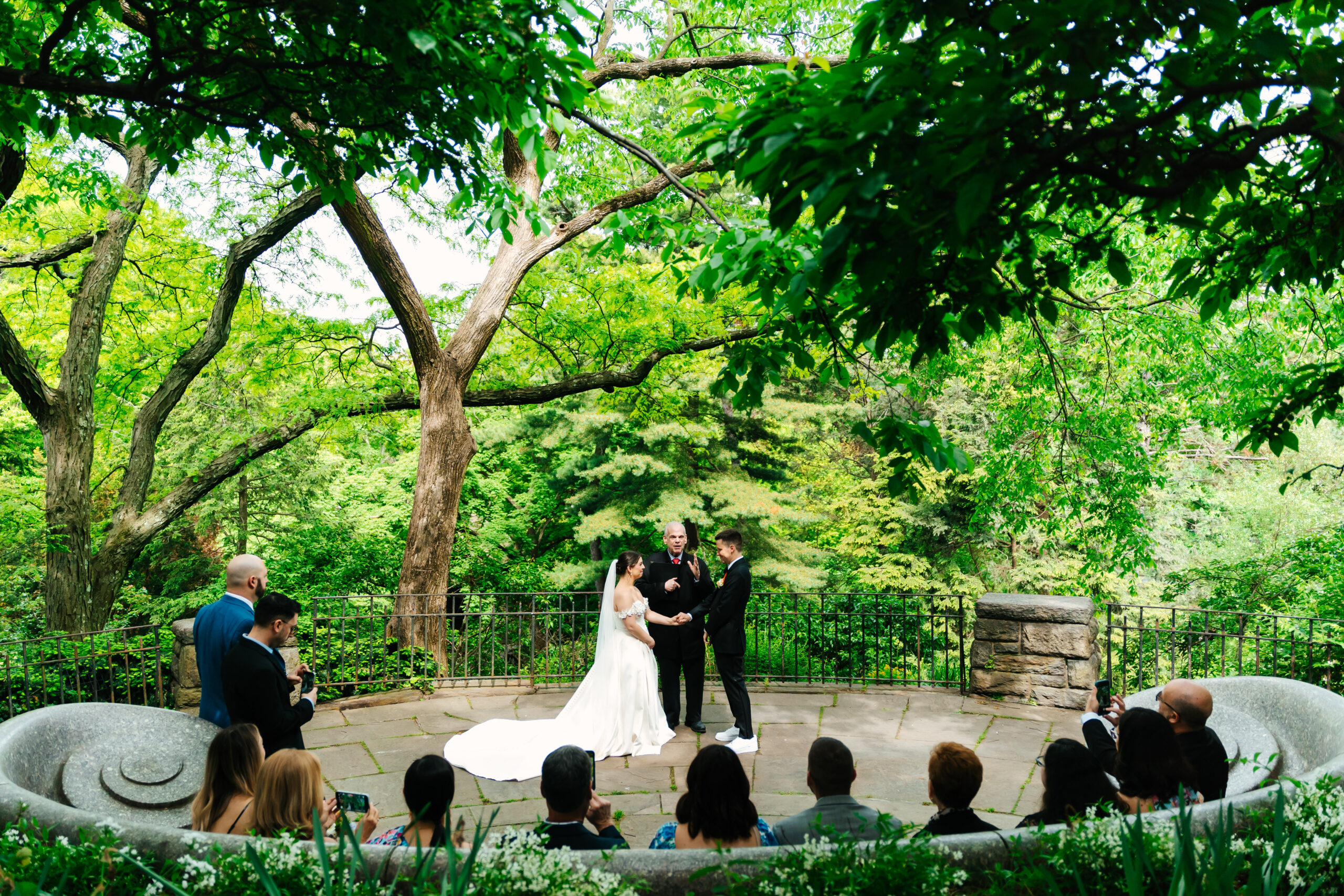 elopement ceremony in shakespeare garden in central park, New York