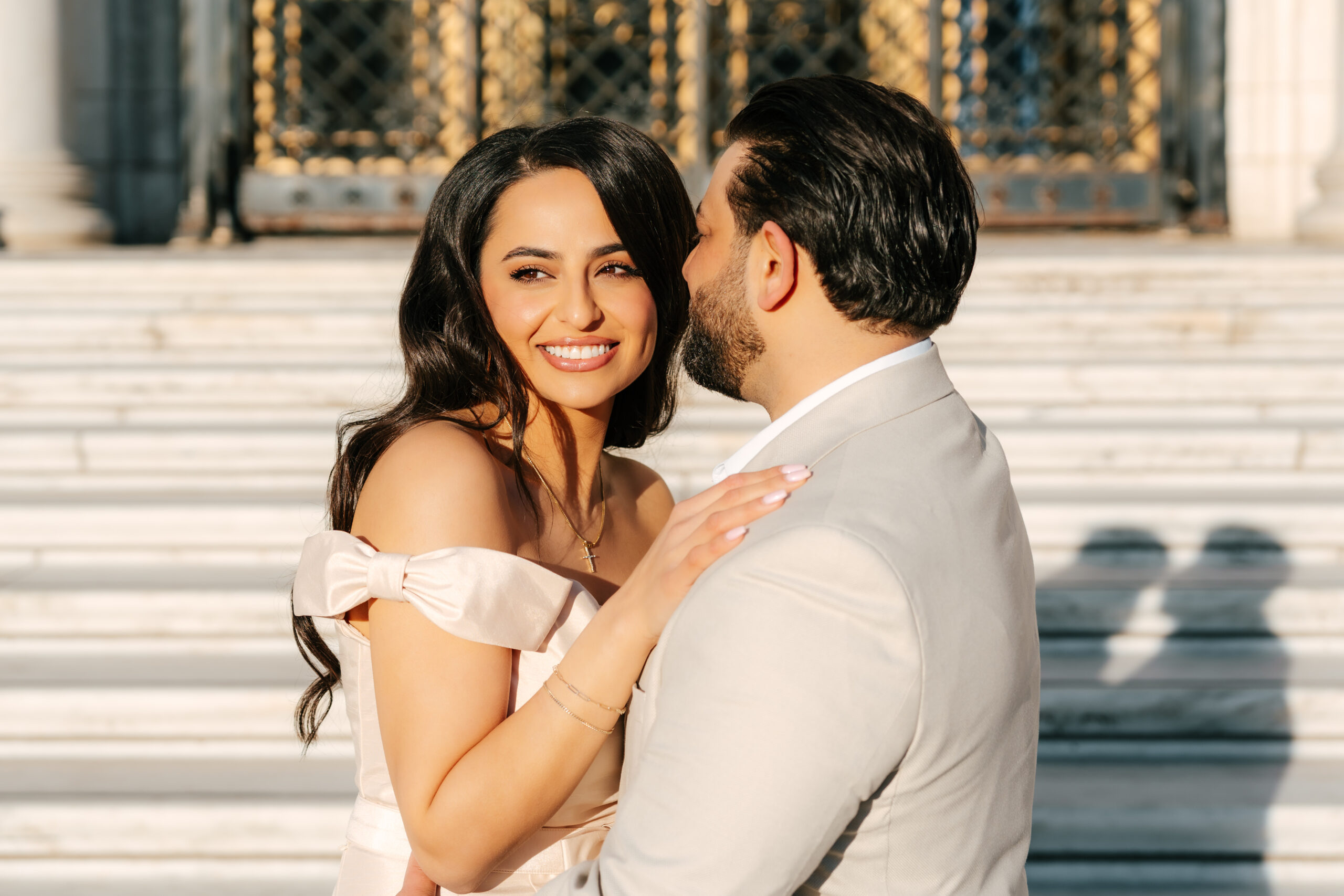 engagement photos at the dia in downtown detroit, michigan